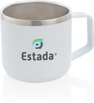 Ruostumattomasta teräksestä valmistettu retkeilymuki