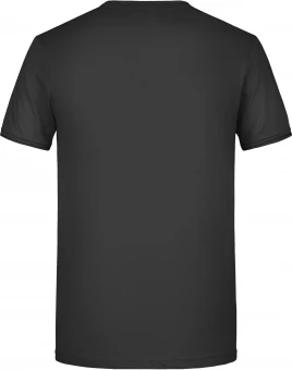 Meeste trendikas T-särk tagasirulluva kraeäärega