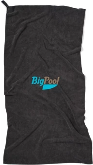 VINGA GRS RPET active dry towel large, black