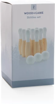 Puinen keilasetti, ruskea