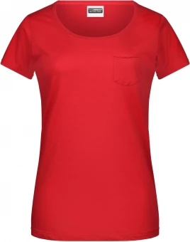 Moodne naiste rinnataskuga T-särk