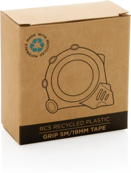 RCS kierrätysmuovista valmistettu Grip 5M/19mm mittanauha