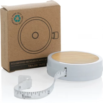 RCS kierrätysmuovista ja bambusta valmistettu mittanauha