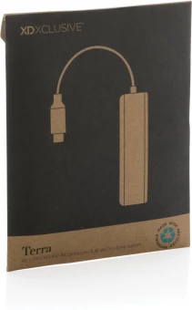 Terra RCS kierrätysalumiinista valmistettu hubi HDMI-tulolla