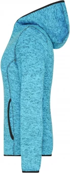 Naiste kootud fliisjakk kapuutsiga