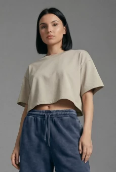 Naisten crop T-paita SAREK