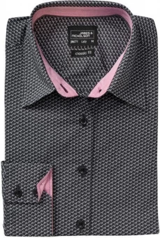 Classic shirt with fashionable minimum allover print