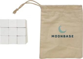 FSC® Puinen aivopeli kangaspussissa, valkoinen