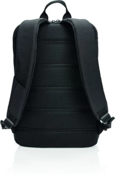 Madrid anti-theft RFID USB kannettavan tietokoneen reppu, PVC vapaa, musta