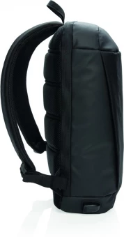 Madrid anti-theft RFID USB kannettavan tietokoneen reppu, PVC vapaa, musta