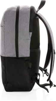 Moderni 15.6" USB & RFID kannettavan tietokoneen reppu PVC vapaa, musta