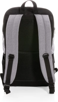 Moderni 15.6" USB & RFID kannettavan tietokoneen reppu PVC vapaa, musta