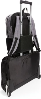 Moderni 15.6" USB & RFID kannettavan tietokoneen reppu PVC vapaa, musta