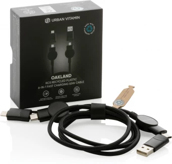 Oakland RCS 1.2m 6-in-1 nopean latauksen 45W kaapeli