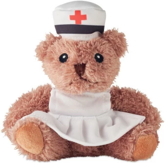 Õe kostüümis mängukaru Nurse