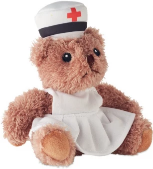 Õe kostüümis mängukaru Nurse
