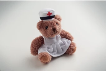 Õe kostüümis mängukaru Nurse