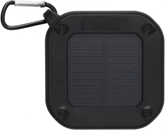 Solo 3 W:n IPX5 RCS -kierrätetystä muovista valmistettu, aurinkoenergialla toimiva Bluetooth®-kaiutin jousihaalla