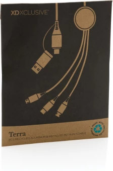 Terra RCS kierrätysalumiinista valmistettu 120 cm 6-in-1 kaapeli 120 cm