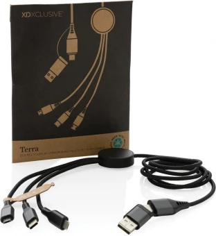 Terra RCS kierrätysalumiinista valmistettu 120 cm 6-in-1 kaapeli 120 cm