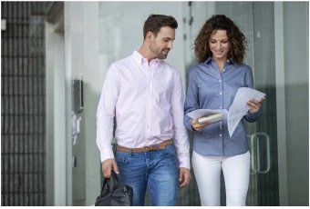 Vaillant pitkähihainen miesten oxford- paita