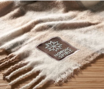 Ruudullinen mohair-peitto