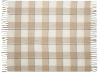 Ruudullinen mohair-peitto