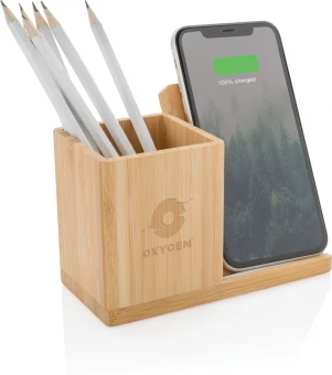 Calgary bambusta valmistettu 10W langaton laturi