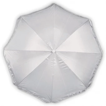 Portable sun shade umbrella in 210T polyester with inner UV coating for instant protection (SPF 30+). Lightweight and adjustable. Portable pouch included. Ø 150 cm.