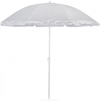 Portable sun shade umbrella in 210T polyester with inner UV coating for instant protection (SPF 30+). Lightweight and adjustable. Portable pouch included. Ø 150 cm.