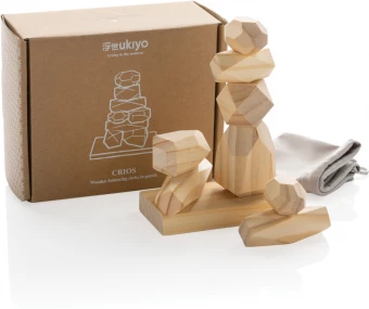 Ukiyo Crios puiset tasapainokivet pussissa