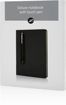Basic kovakantinen PU A5 muistikirja osoitinkynällä