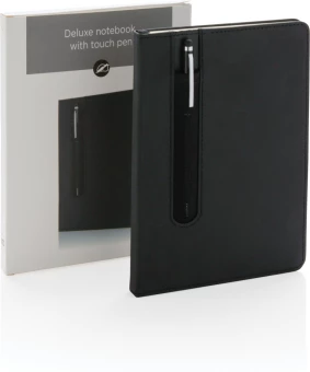 Basic kovakantinen PU A5 muistikirja osoitinkynällä