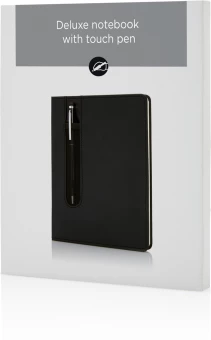 Basic kovakantinen PU A5 muistikirja osoitinkynällä