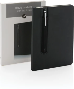 Basic kovakantinen PU A5 muistikirja osoitinkynällä