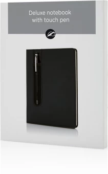 Basic kovakantinen PU A5 muistikirja osoitinkynällä
