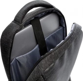 900D kannettavan tietokoneen reppu PVC vapaa, musta