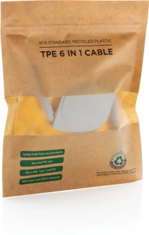 RCS recycled plastic and TPE 6 in 1 cable