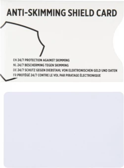 Anti-skimming RFID korttisuoja aktiivisella häirintäsirulla, valkoinen