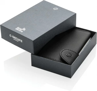 RFID turvatud kaarditasku, must