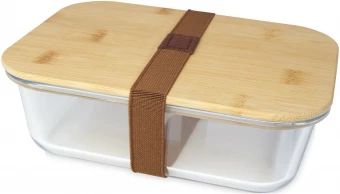 Roby glass lunch box with bamboo lid