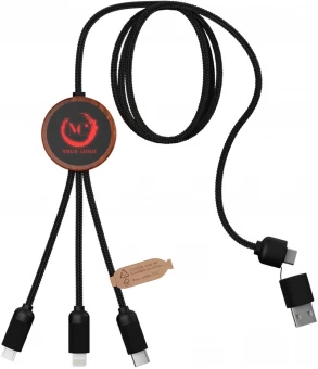 SCX.design C37 3-in-1 rPET laadimiskaabel valgustuva logoga