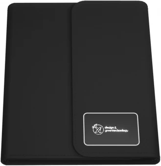 SCX.design O18 A5-muistikirja langattomalla 5 W:n / 4000 mAh:n varavirtalähteellä ja valaistuvalla logolla