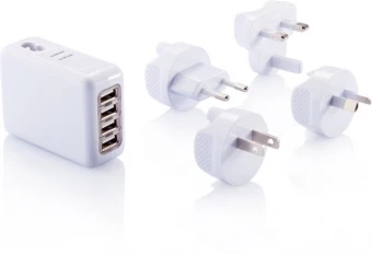 Travel plug with 4 USB ports