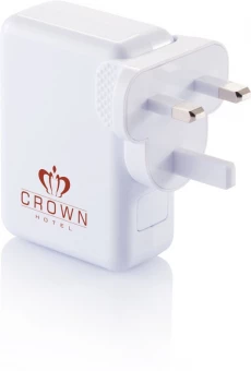 Travel plug with 4 USB ports