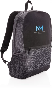 AWARE™ RPET Heijastava kannettavan tietokoneen reppu, musta