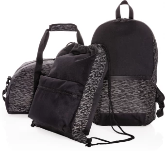 AWARE™ RPET Heijastava kannettavan tietokoneen reppu, musta