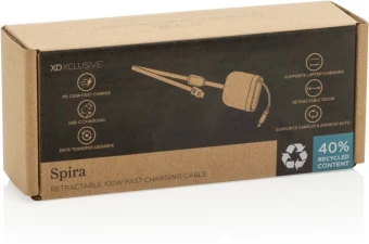 Sissetõmmatav laadimiskaabel Spira 100W