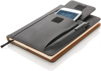 Soliidne telefonitaskuga märkmik