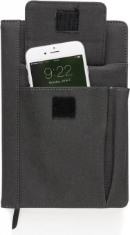 Soliidne telefonitaskuga märkmik